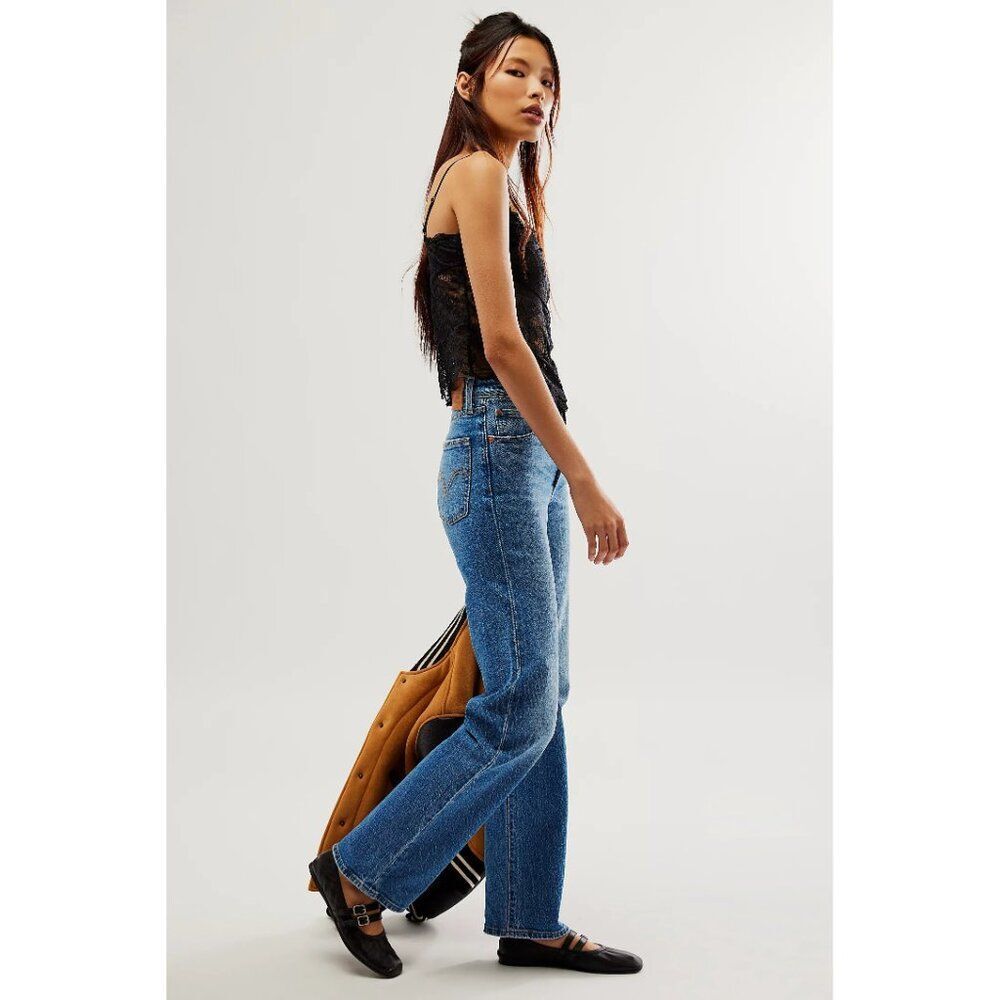 Levi's Ribcage Full-Length Jeans in Dance Around - Picture 2 of 6